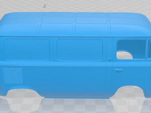 fiat 600 t 1967 printable body van 3D-printmodel