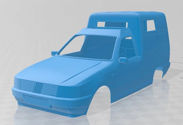fiat fiorino panel van 1988 printable body car 3D Print Model .c4d .max .obj .3ds .fbx .stl .blend 