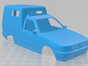 fiat fiorino panel van 1988 printable body car Modèles 3D en vedette