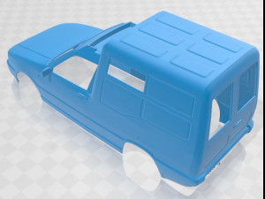 fiat fiorino panel van 1988 printable body car Modèles 3D en vedette