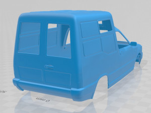 fiat fiorino panel van 1988 printable body car Modèles 3D en vedette