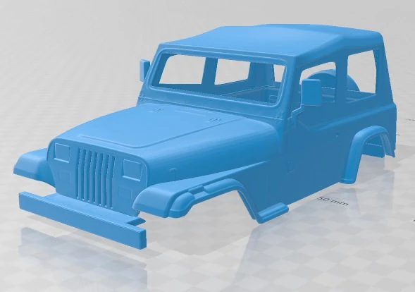 wrangler yj 1987 printable body car 3D Print Model .c4d .max .obj .3ds .fbx .stl .blend