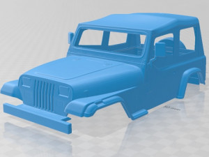 wrangler yj 1987 printable body car 3D Print Model