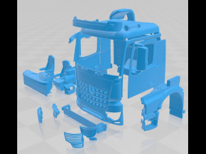 mercedes arocs printable cabin truck 3D Print Model