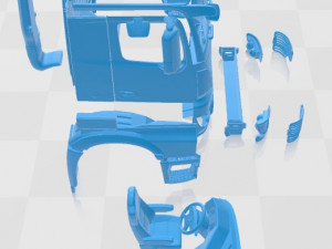 mercedes arocs printable cabin truck Model do druku 3D