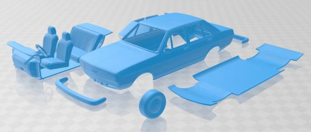 audi 80 1976 printable car 3D Print Model .c4d .max .obj .3ds .fbx .stl .blend