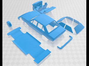 audi 80 1976 printable car 3D Print Model
