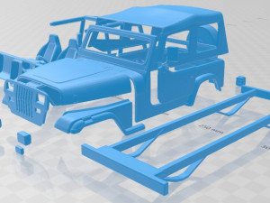 wrangler yj 1987 printable car 3D Print Model