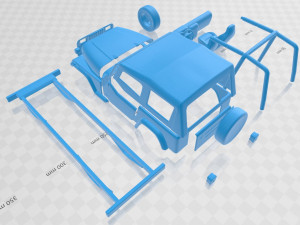 wrangler yj 1987 printable car 3D Print Model