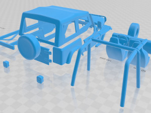 wrangler yj 1987 printable car 3D Print Model