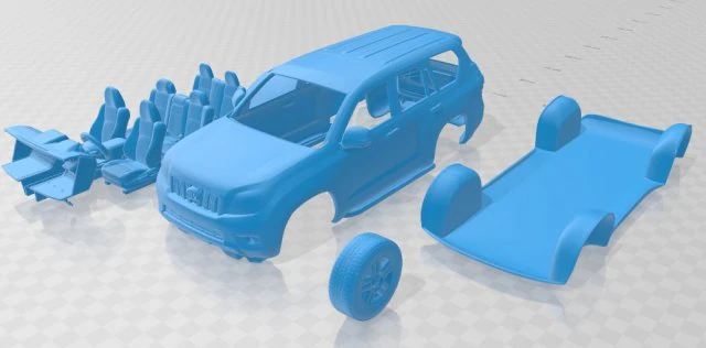 toyota land cruiser prado j150 5 door 2010 printable car 3D Print Model .c4d .max .obj .3ds .fbx .stl .blend