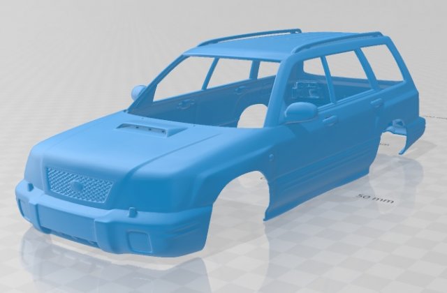 subaru forester s-turbo 2000 printable body car 3D प्रिंट मॉडल .c4d .max .obj .3ds .fbx .stl .blend 
