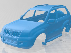 toyota land cruiser prado 120 3 door 2009 printable body car 3D 打印模型