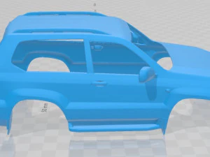 toyota land cruiser prado 120 3 door 2009 printable body car 3D Print Model