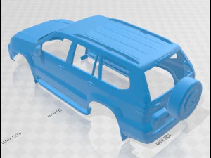 toyota land cruiser prado 120 5 door 2009 printable body car 3D Print Model