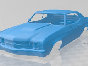 chevelle ss 454 ls5 convertible 1971 printable body car 3Dプリントモデル