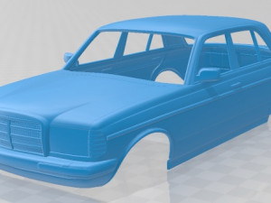 mercedes benz w123 sedan 1975 printable body car 3D 프린트 모델