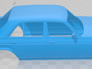 mercedes benz w123 sedan 1975 printable body car Modelo de Impressão 3D