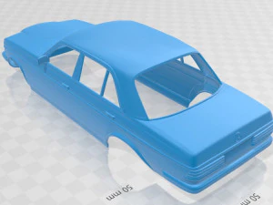 mercedes benz w123 sedan 1975 printable body car 3D Print Model