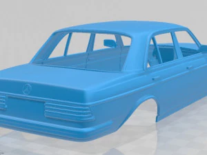mercedes benz w123 sedan 1975 printable body car 3D Print Model
