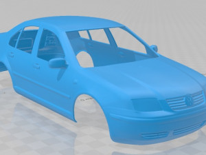 volkswagen jetta sedan 2003 printable body car Modèles 3D en vedette