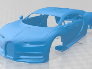 bugatti chiron 2017 printable body car 3D Print Model