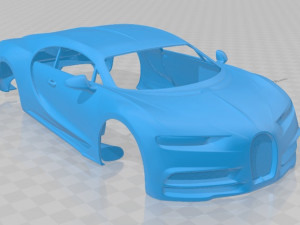 bugatti chiron 2017 printable body car Modello di stampa 3D