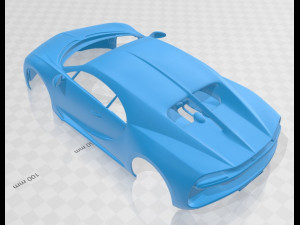 bugatti chiron 2017 printable body car Modello di stampa 3D