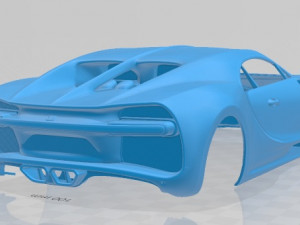 bugatti chiron 2017 printable body car Modello di stampa 3D