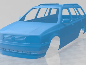 フォルクスワーゲン ゴルフ ヴァリアント 1993 印刷可能なボディ車 3Dプリントモデル