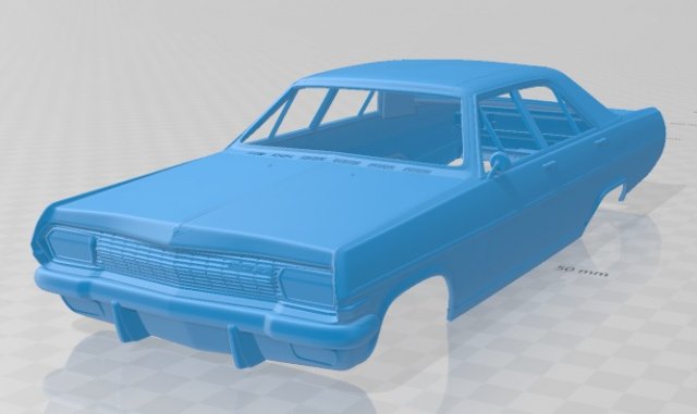 opel diplomat a 1964 printable body car 3Dプリントモデル .c4d .max .obj .3ds .fbx .stl .blend 