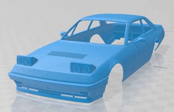 ferrari 412 1985 printable body car 3Dプリントモデル .c4d .max .obj .3ds .fbx .stl .blend 