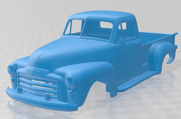 9300 pickup 1952 printable body car 3D Print Model .c4d .max .obj .3ds .fbx .stl .blend