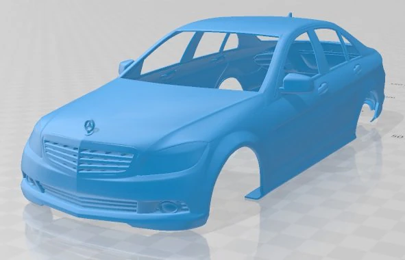mercedes benz c-class saloon 2010 printable body car 3D Print Model .c4d .max .obj .3ds .fbx .stl .blend