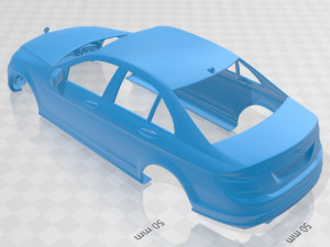 mercedes benz c-class saloon 2010 printable body car 3D Print Model