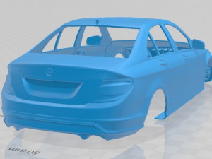 mercedes benz c-class saloon 2010 printable body car 3D Print Model