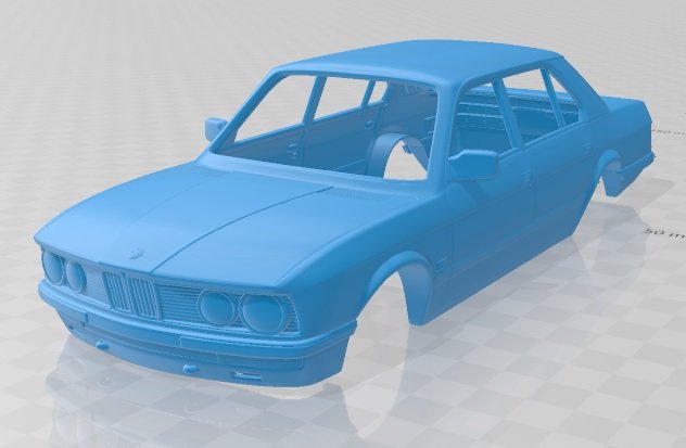 serie 5 e28 sedan 1987 printable body car Model do druku 3D .c4d .max .obj .3ds .fbx .stl .blend 