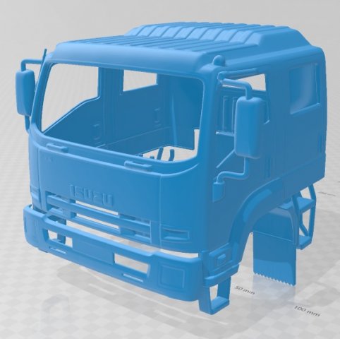 isuzu fts 800 2014 printable cabin truck 3D Принт Модель .c4d .max .obj .3ds .fbx .stl .blend 