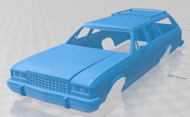 country squire 1986 printable body car 3D Принт Модель .c4d .max .obj .3ds .fbx .stl .blend 