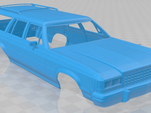 country squire 1986 printable body car 3D Принт Модель