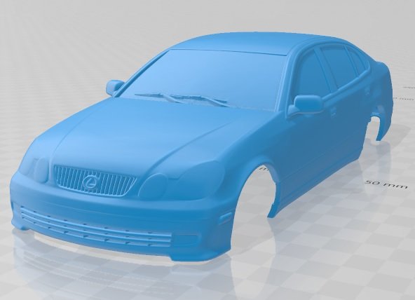 lexus gs 2004 printable body car 3D Baskı Modeli .c4d .max .obj .3ds .fbx .stl .blend 