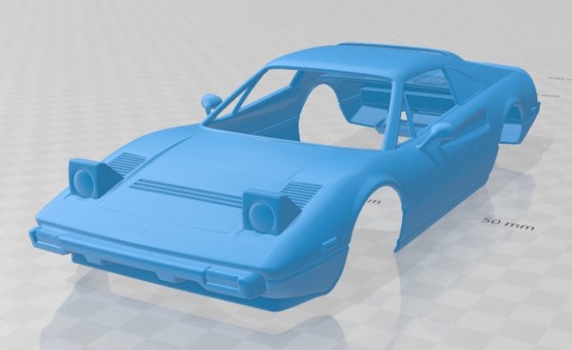 ferrari 308 gts 1986 printable body car 3D Print Model .c4d .max .obj .3ds .fbx .stl .blend 