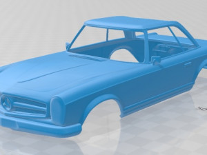 mercedes benz sl 1963 printable body car 3D Принт Модель