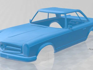 mercedes benz sl 1963 printable body car 3D Print Model