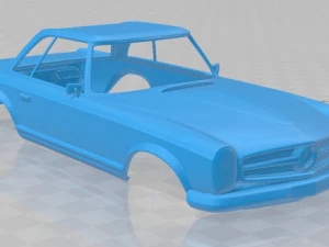 mercedes benz sl 1963 printable body car 3D Print Model