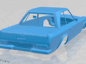 mercedes benz sl 1963 printable body car 3D Print Model