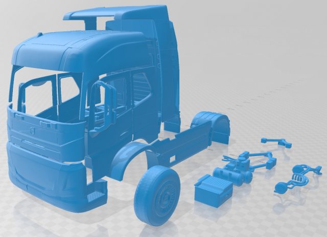 volvo electric tractor truck 2019 printable 3D Принт Модель .c4d .max .obj .3ds .fbx .stl .blend 