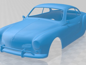volkswagen karmann ghia 1955 printable body car 3D Print Model