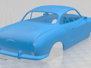 volkswagen karmann ghia 1955 printable body car 3D प्रिंट मॉडल