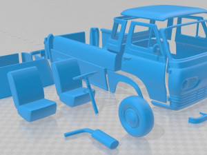 e series econoline pickup 1963 printable truck Modèles 3D en vedette
